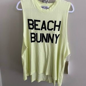 NWT Wildfox Beach Bunny Muscle Tee Shirt Small